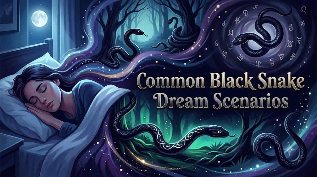 Common Black Snake Dream Scenarios