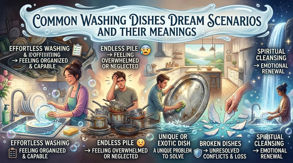 Common Washing Dishes Dream Scenarios and Their Meanings