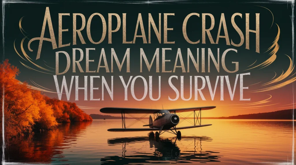 Aeroplane Crash Dream Meaning When You Survive